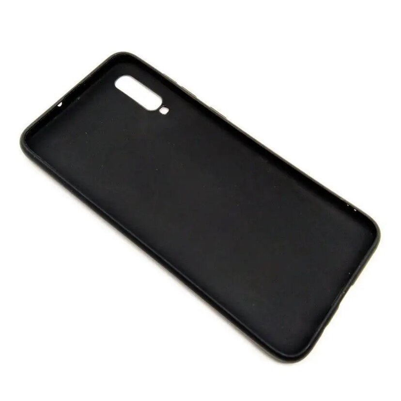 Чехол матовый для Samsung Galaxy A70, черный — фото 1