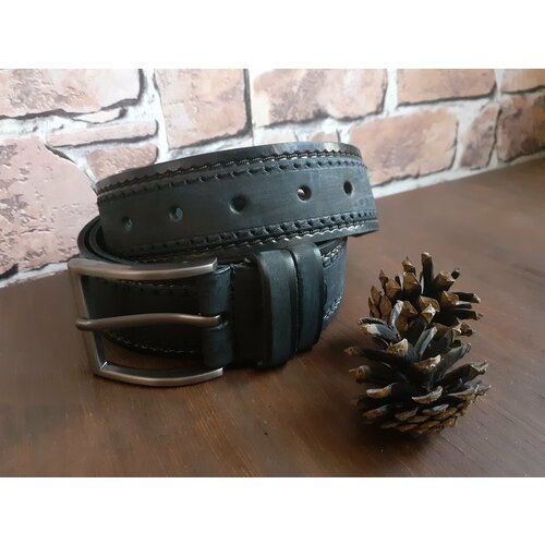 фото Ремень , черный ручная работа