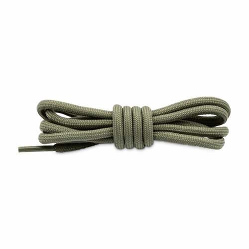 Круглые плетеные шнурки 120см - серо-зеленый