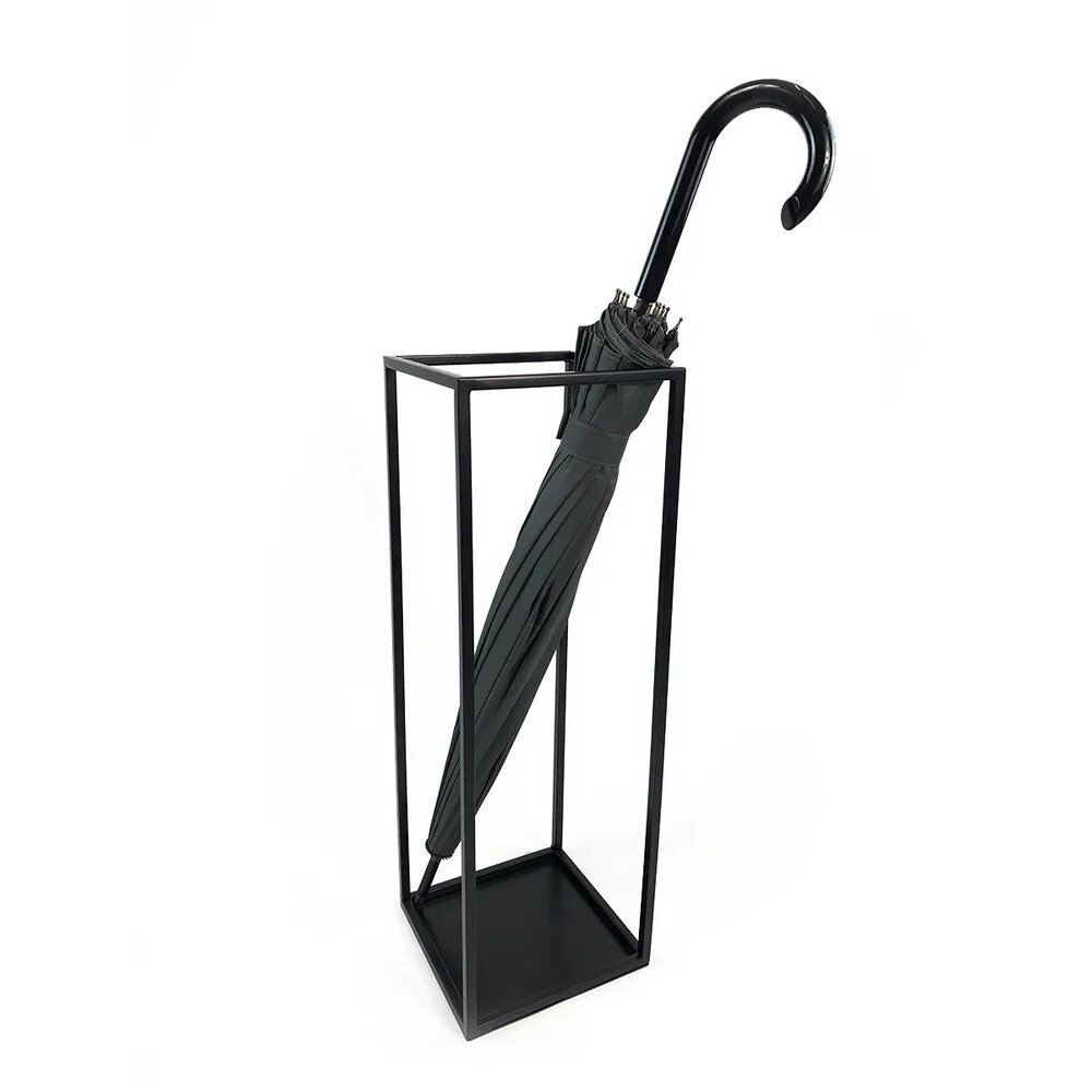 Подставка для зонтов напольная в прихожую из металла черного цвета Loft - фотография № 2