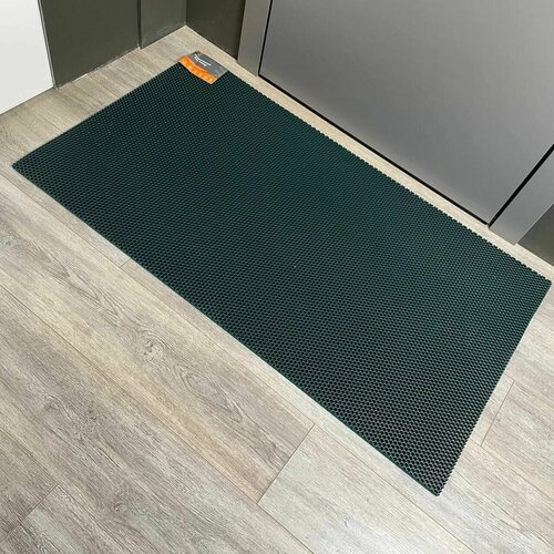 Входной придверный ЕВА коврик в прихожую под обувь, в ванную, туалет, кухню, балкон. 0.68x1.2м Темно-зеленый