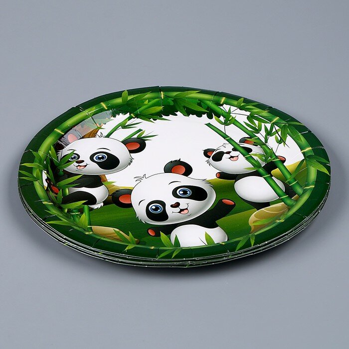 Тарелка бумажная «Панда», в наборе 6 шт. - фотография № 5