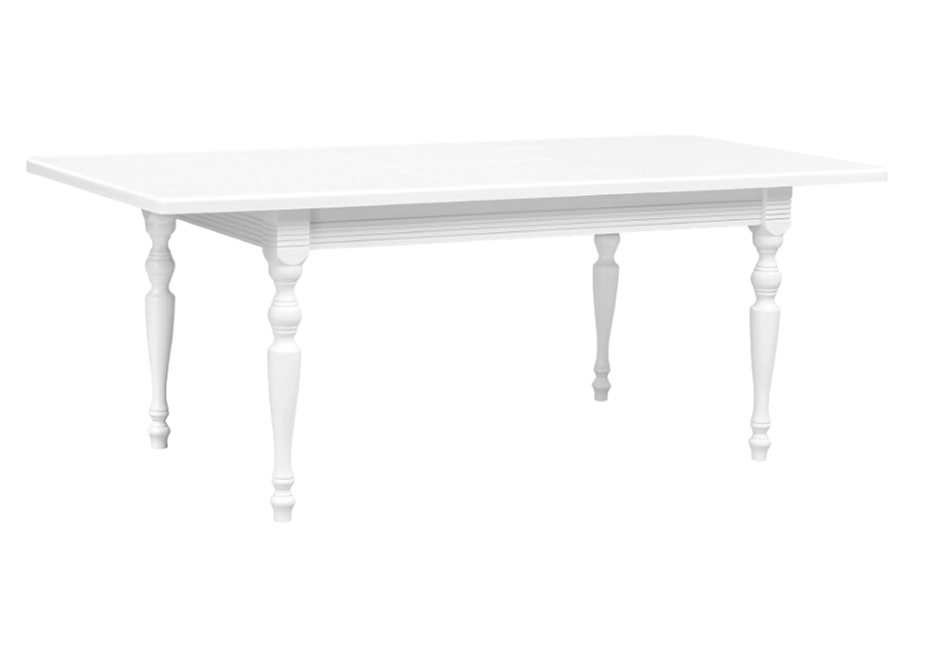 Стол / обеденный стол / стол раскладной / раздвижной стол / стол из дерева белый - фотография № 3