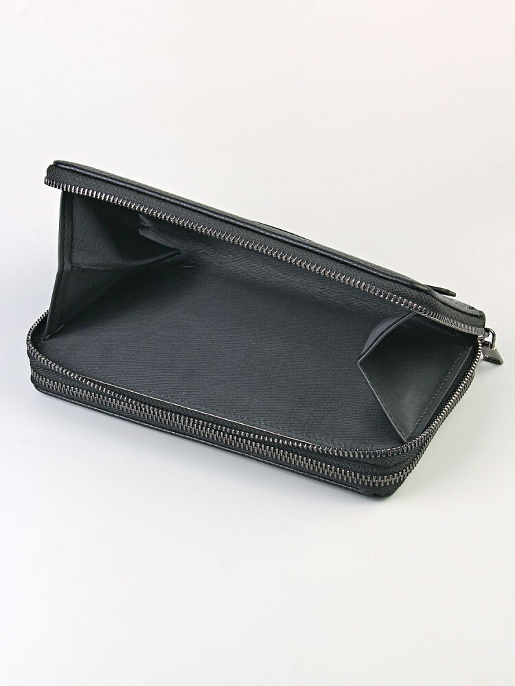 Сумка клатч BAREZ, фактура зернистая, черная — фото 1