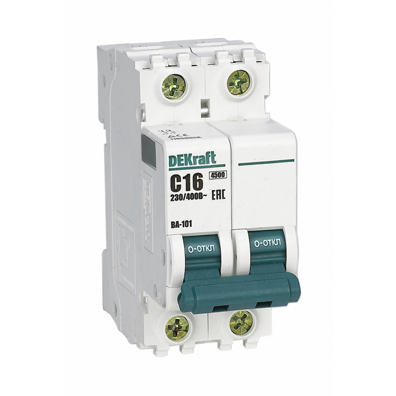 Автоматический выключатель DEKraft BA-101 Systeme Electric C, 16A, IP20 — фото 1