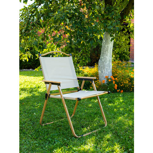Стул туристический, бежевый деревянное складное кресло сиденье для отдыха на открытом воздухе семейное деревянное складное пляжное кресло слинг