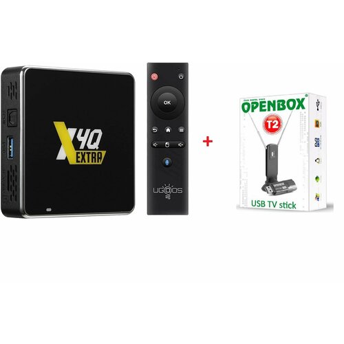 ТВ-приставка Ugoos X4Q Extra ATV прошивка с эфирным тюнером приложения для бесплатного просмотра для ТВ и фильмов 2100000₽