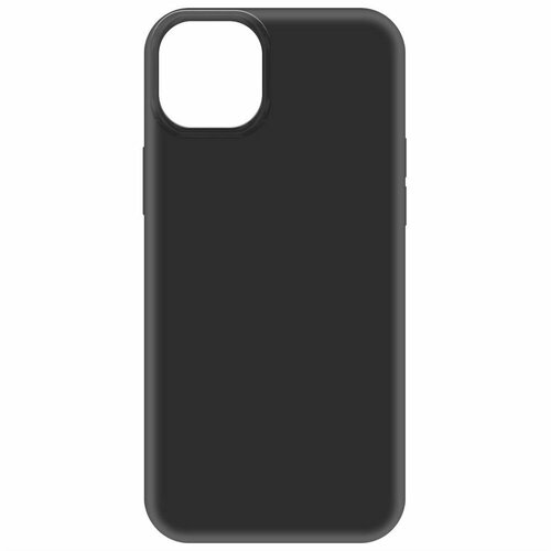 Чехол-накладка Krutoff Soft Case для iPhone 15 Plus черный чехол накладка krutoff soft case спейсбордер для iphone 15 plus черный