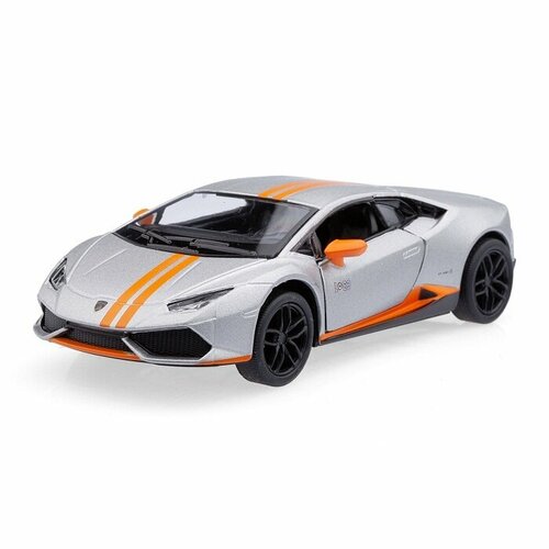 Kinsmart. Модель металическая инерционная Lamborghini Huracan LP 610-4 Avio 1:36 (серебристая) kinsmart модель металлическая инерционная lamborghini huracan lp 610 4 avio 1 36 графитовый