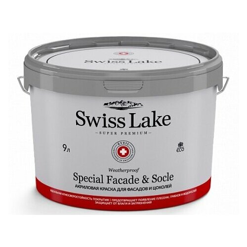 Swiss Lake Краска для фасада Swiss Lake Special Faсade & Socle глубокоматовая 9л