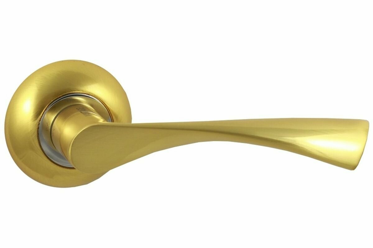 Дверная ручка межкомнатная Vantage V23C на круглой розетке SB матовое золото
