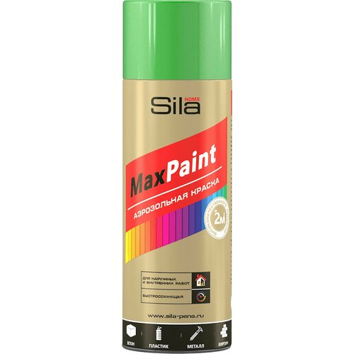 Эмаль универсальная Sila Home MaxPaint гладкая лиственно-зеленая 0,52 л