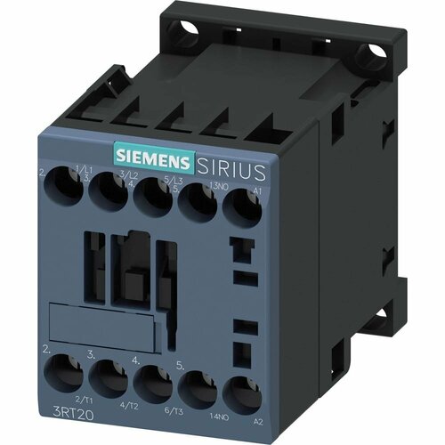 Siemens Контактор, 3 ПОЛ AC-3, 3КВТ/400В, Блок-Контакт 1НО 3RT20151AB01