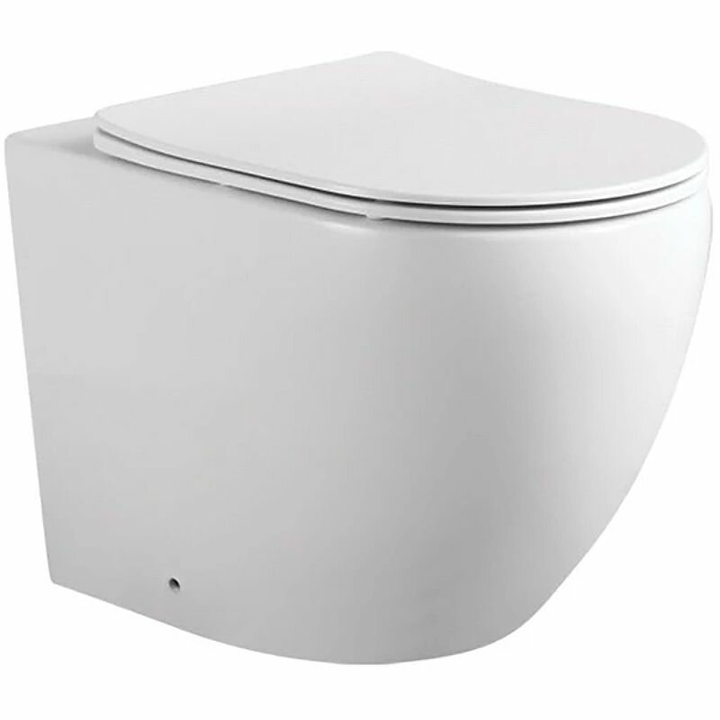 фото Унитаз приставной напольный Aquatek Европа AQ1902-00 с сиденьем микролифт безободковый