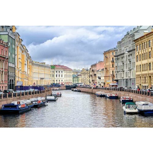 Фотообои Каналы Санкт Петербурга 275x414 (ВхШ), бесшовные, флизелиновые, MasterFresok арт 9-637