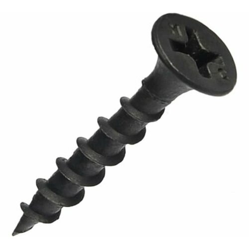Саморез гипсокартон/дерево 3,5х25 черный | код screw-GD-25 | Крепдил ( упак.17кг.)
