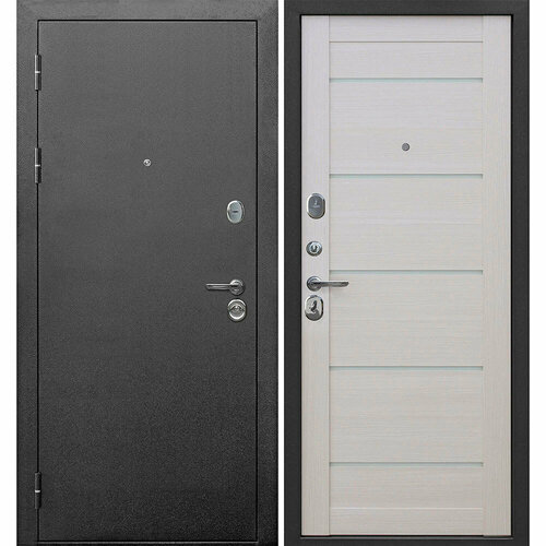 Дверь входная Ferroni 9СМ левая антик серебро - лиственница бежевая 860х2050 мм