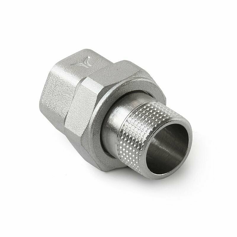 фото Соединение латунное разъемное прямое наружная-внутренняя резьба 1/2