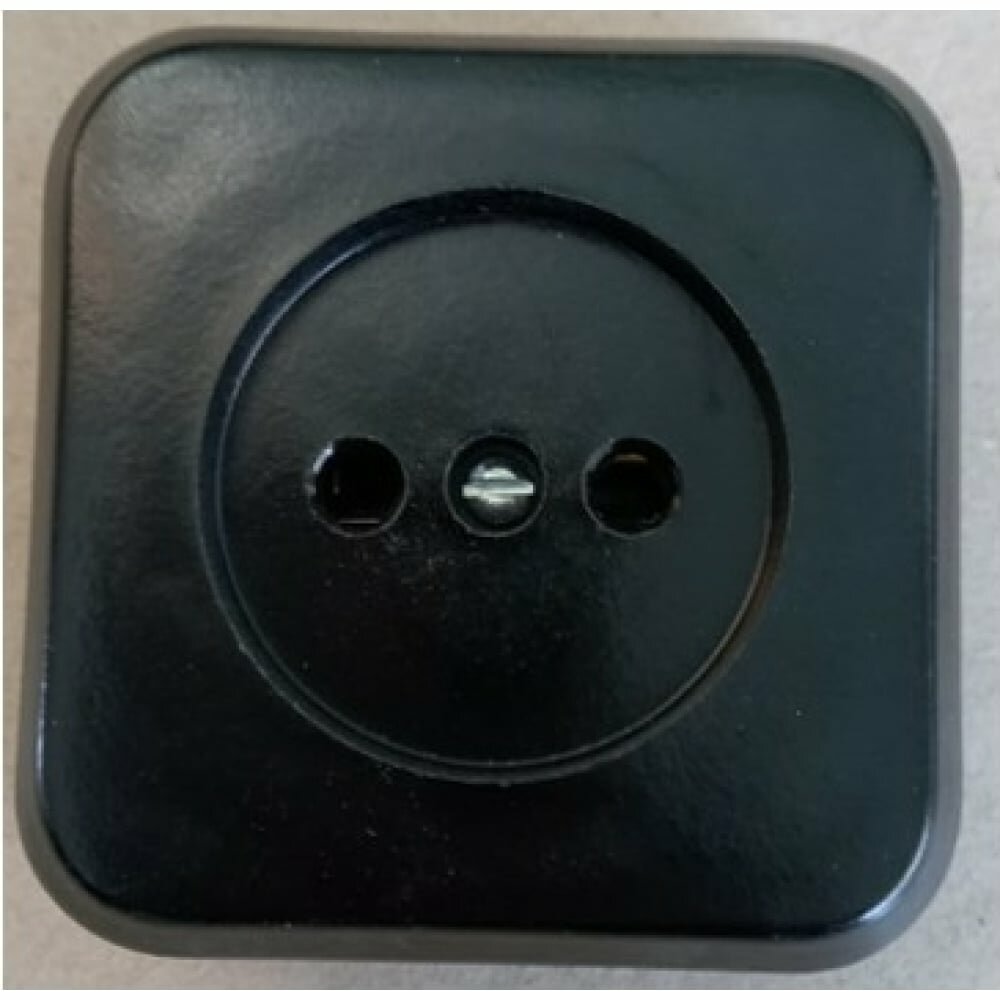 фото ООО Ливны-Электро Розетка Ливны-Электро РА 10-007 квадратная с донышком, черная РА 1725