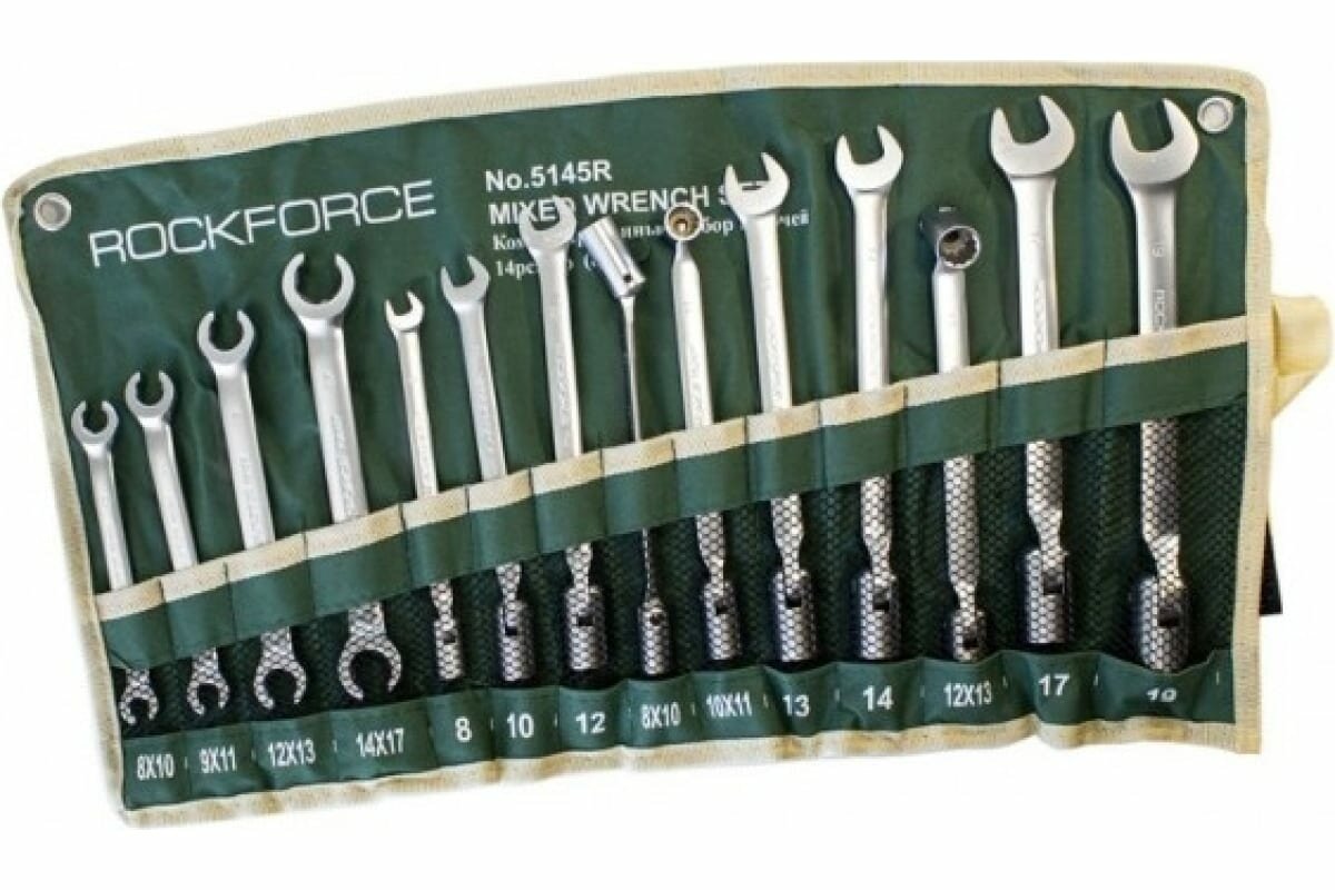 Набор ключей комбинированный 14 предметов ROCKFORCE