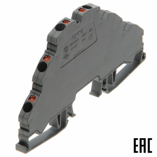 Клемма OPK-3K 10201551852 трехуровневая пружинная серая 25мм2 24А 750В ширина 59мм ONKA 2 шт в комплекте 873₽