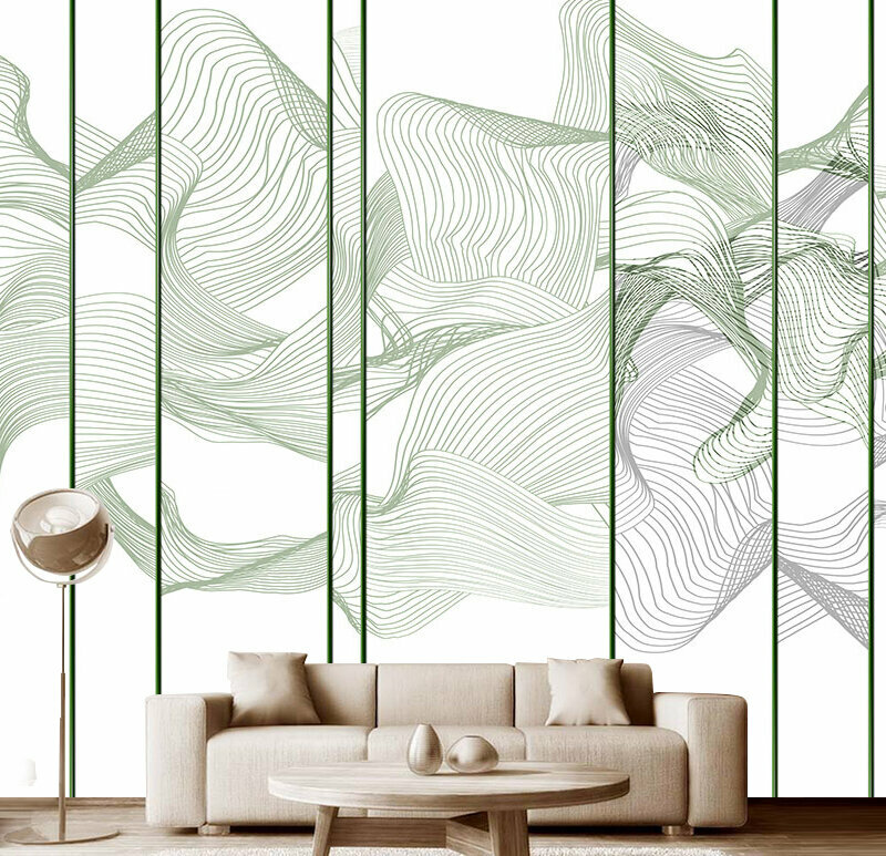 фото Фотообои на стену "Линии хрома" 300x270(ШxВ) см, 3d флизелиновые обои