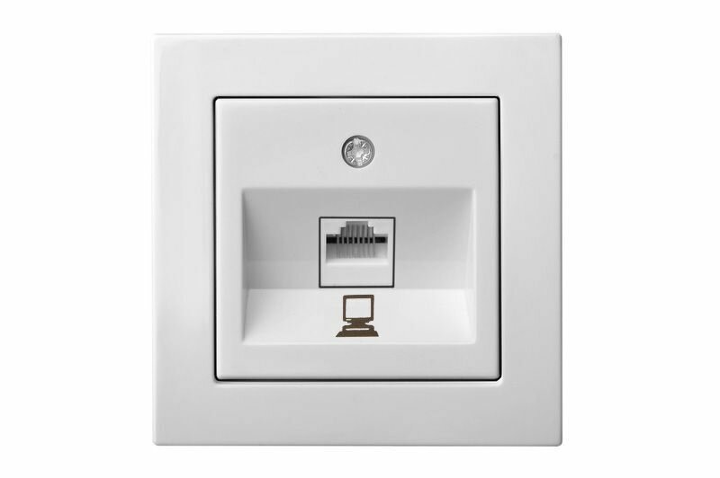 фото LIREGUS Розетка Компьютерная Одинарная (RJ45) Белая LIREGUS EPSILON