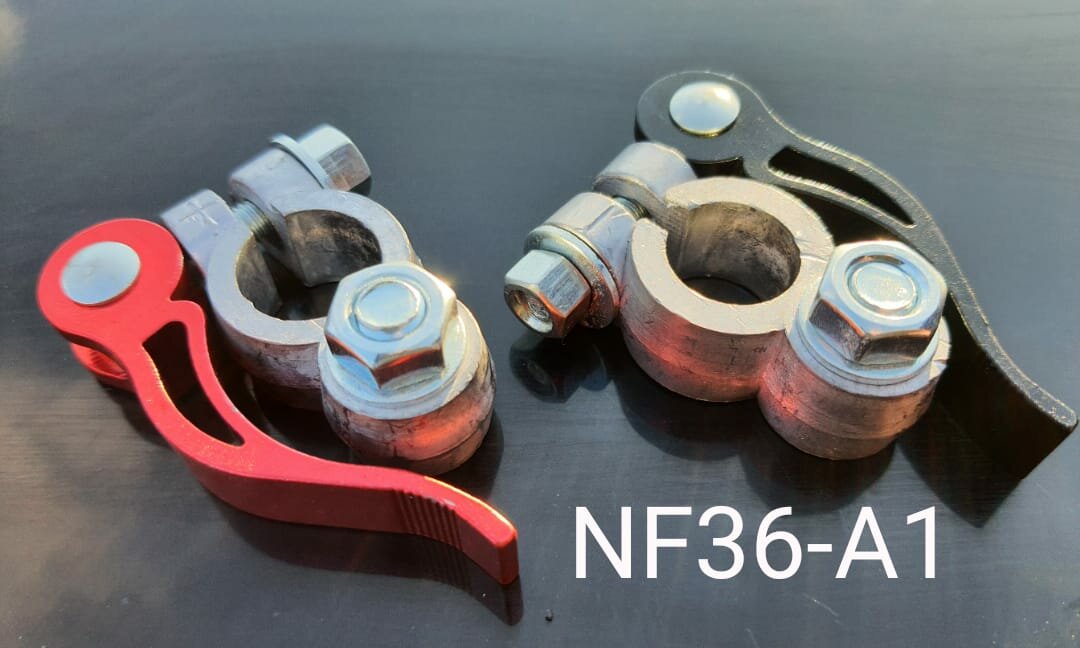 фото Клемма АКБ NF36-A1 быстросъемные свинец (под зажим провода болтом М8 с гайкой)