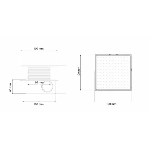 Boheme Душевой трап SMART DESIGN 10x10 cm, нерж. сталь черный 984-10-B