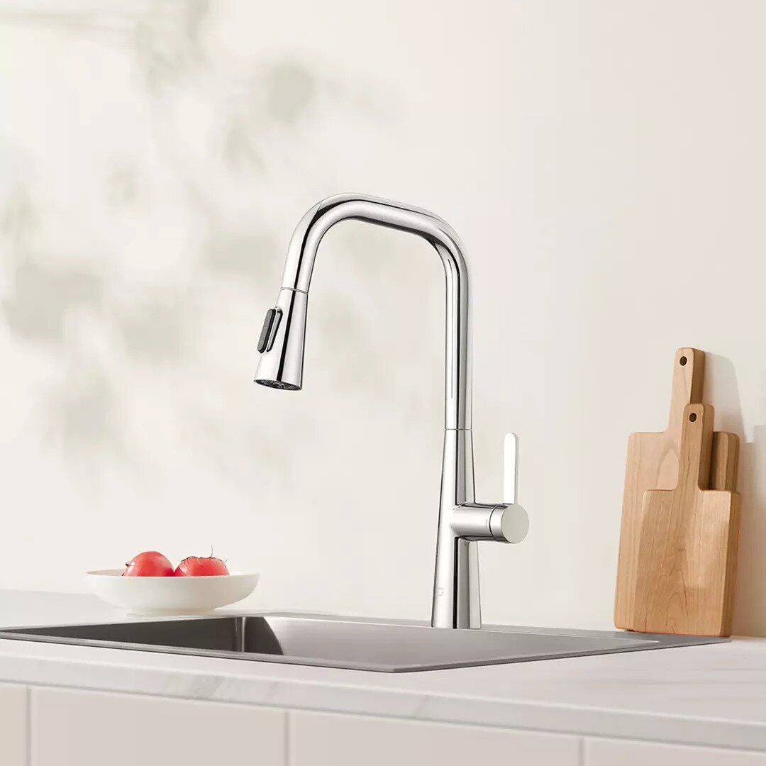 Выдвижной кухонный смеситель Xiaomi Mijia Pull-out kitchen Faucet S1 (MJCLSCFLT01DB) - фотография № 4