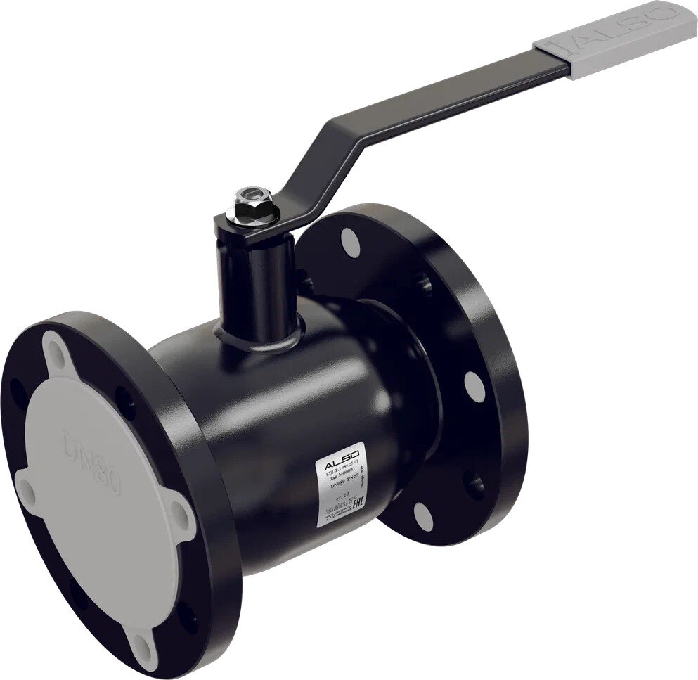 фото Кран шаровый фланцевый ALSO ст. проход Ру16, Ду 65, КШ. Ф.065.16-01