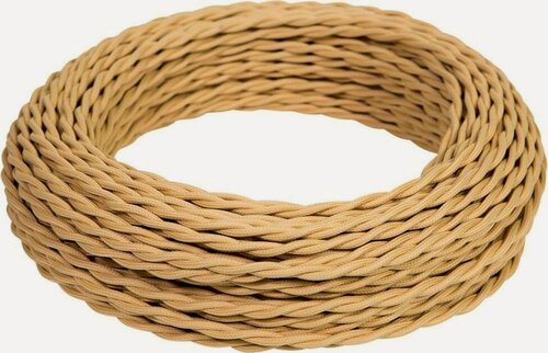 Изображение товара Провод монтажный витой Мезонинъ 3х1,5мм для открытой проводки песочное золото 10м.