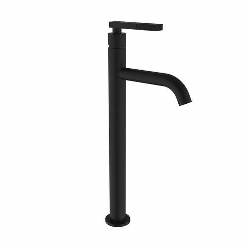 Смеситель для раковины PROGRAM ONE Майями высокий (излив 200 мм) черный матовый