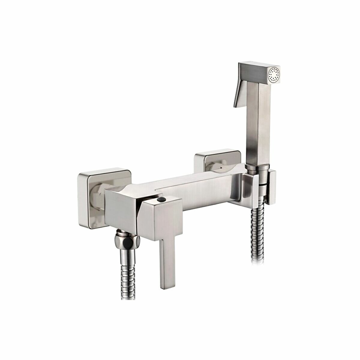 фото Смеситель с гигиеническим душем Ledeme L5398A-7 суперсталь