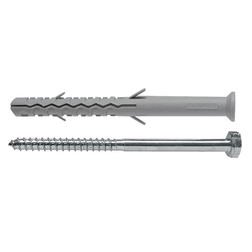 фото Дюбель + шуруп с длинной распорной зоной D10х100 мм K-P5-KD-10100