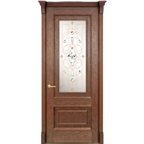 Межкомнатная дверь Dariano Мадрид витраж Лувр дуб