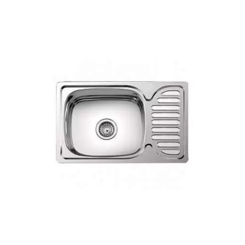 Мойка TDF квадратная врезная с сушилкой слева 660х420х180.0,8 пол