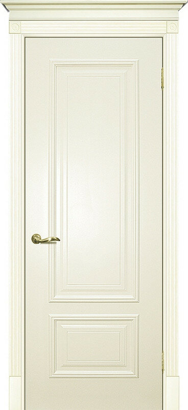 фото Межкомнатная дверь эмаль слоновая кость ( Ral 1013 ) Смальта 08 ДГ