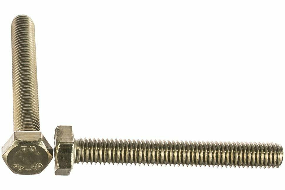 фото Болт госкреп DIN 933 с шестигр. гол. с полн. рез. 8х60 нержав. сталь 2 шт. 10-0015330