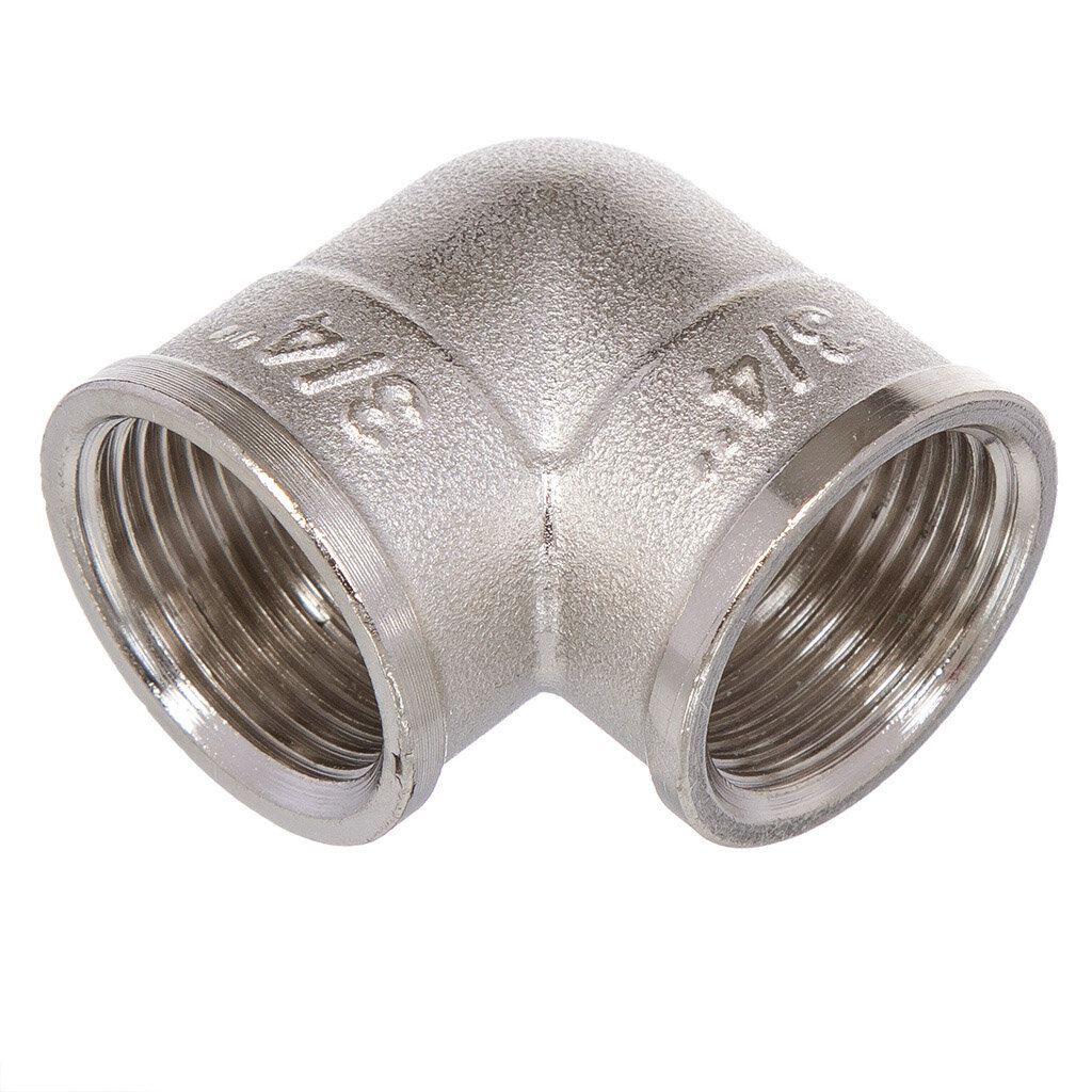 фото Уголок резьбовой РосТурПласт никель Г-Г, 1/2"