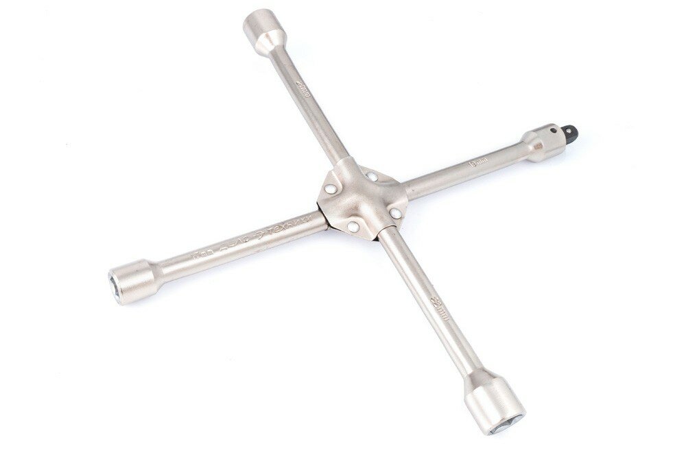 Ключ баллонный крестовой усиленный 17х19х21х22 с переходником 19мм х 1/2