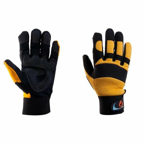 Перчатки защитные антивибрационные JetaSafety JAV01 черно-желт. р. XL (10) перчатки corto размер xl желтый черный