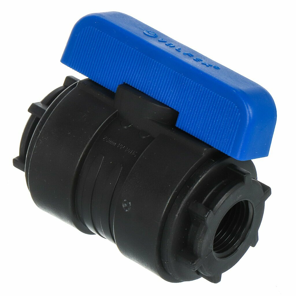 фото ПНД кран 1/2"-1/2", внутренняя/внутренняя, шаровой, ВН/ВН, Valfex