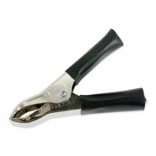 Клемма-зажим крокодил 75мм черная изолированная ручка ARNEZI A0101001