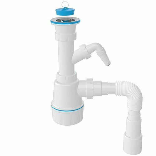 Сифон 1 1/2-40/50 с выпуском ф70мм с отводом(1061)