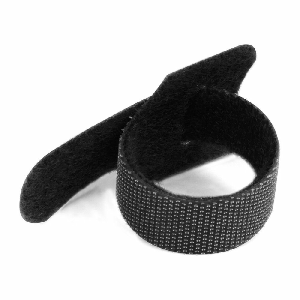 фото Хомут Hyperline для кабеля, липучка с мягкой застежкой, 125x15мм, черный (10шт.) WASN-125-BK-10 (077127)