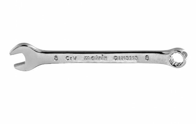 Ключ комбинированный, 8 мм, CrV, полированный хром Matrix