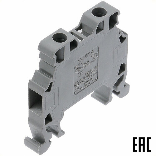 Клемма MRK 4 винтовая 1010022/ 1022 серая 4мм2 32А 750В ширина 6,7мм ONKA