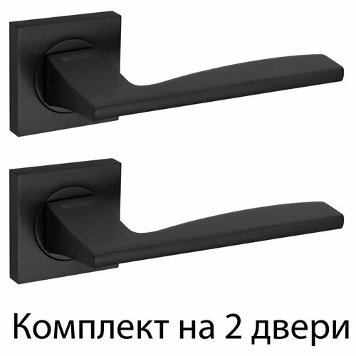 Ручка для межкомнатных дверей раздельная Fuaro ROCK KM BL-24 черный (комплект на 2 двери) ручка раздельная fuaro k km52 rock rock km bl 24 черный