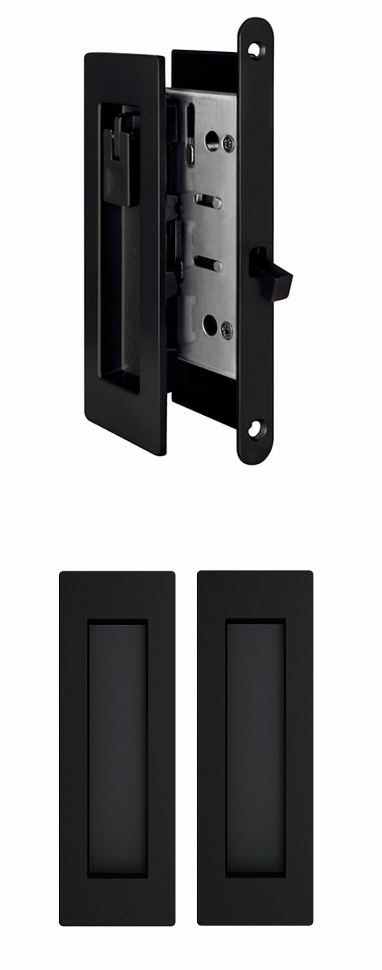 фото Комплект Armadillo Набор для раздвижных дверей SH011 URB BL-26 Черный, Ручки для раздвижных дверей SH010 URB BL-26 Черный